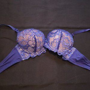 Violet Blue European Lace Bra With Padding Size USA/ UK 34